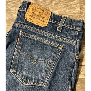 Vintage Levi's 550 Orange Tab Relaxed Fit Tapered Leg Dark Wash Jeans Size 38x30